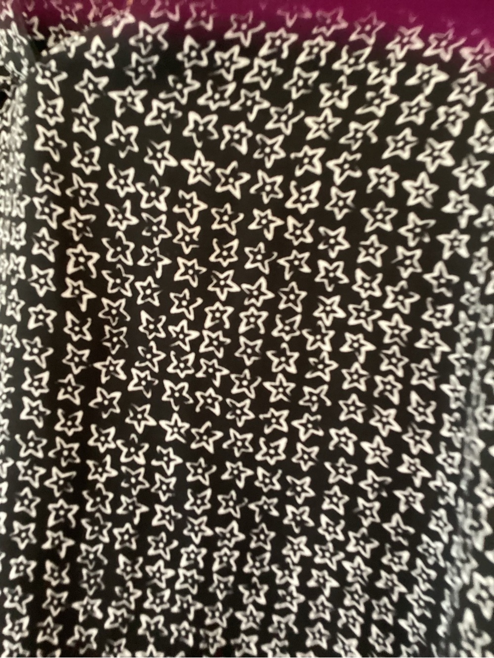 Zac & Rachel Black and White Patterned Henley Blouse XL EUC - Picture 2 of 5